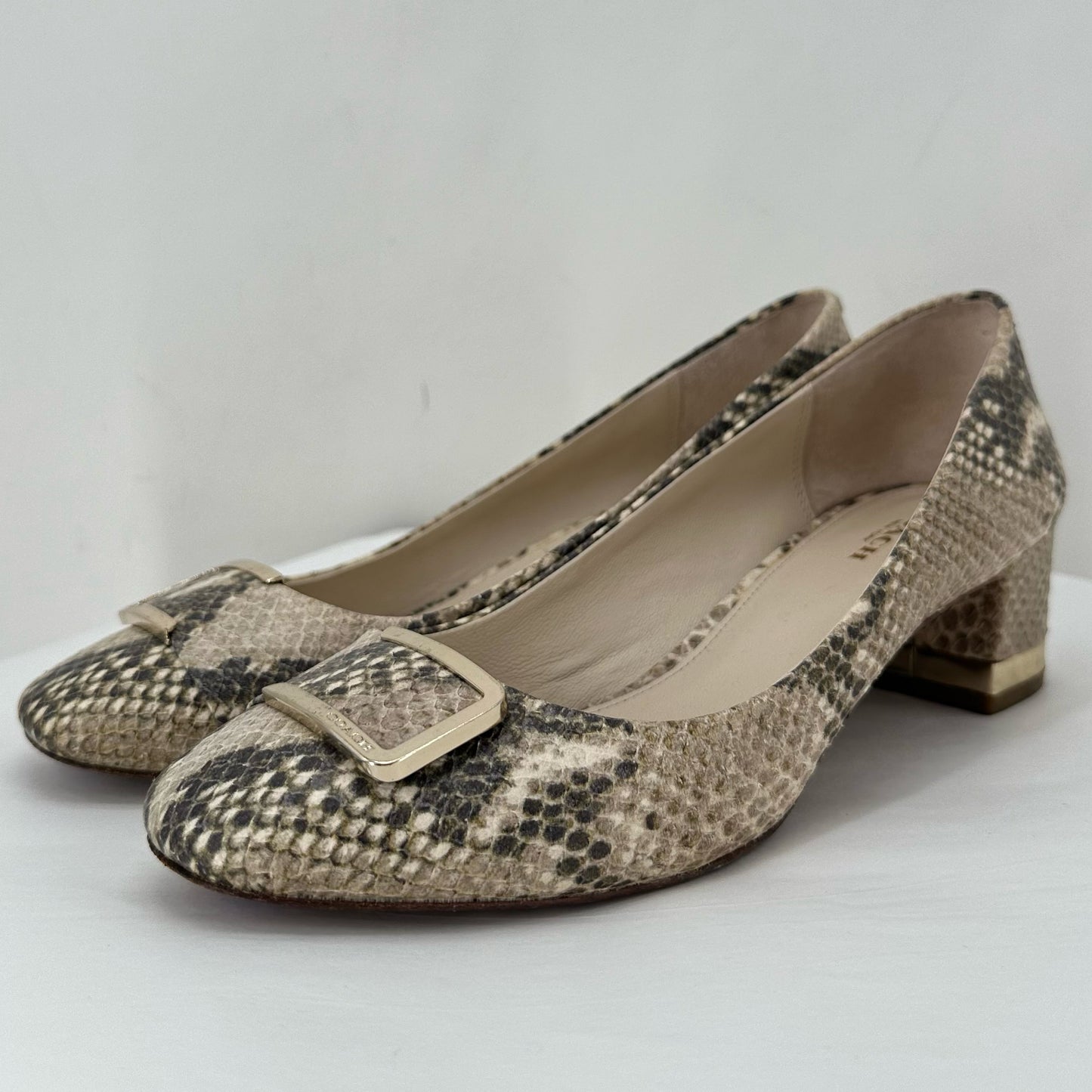 BROWN W Shoe Size 8 COACH Flats