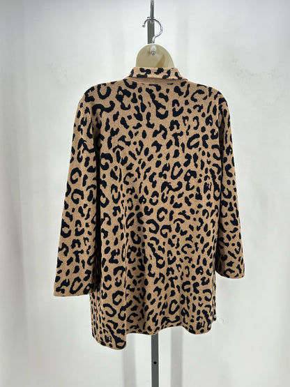 Size S J CREW Animal Print Cardigan