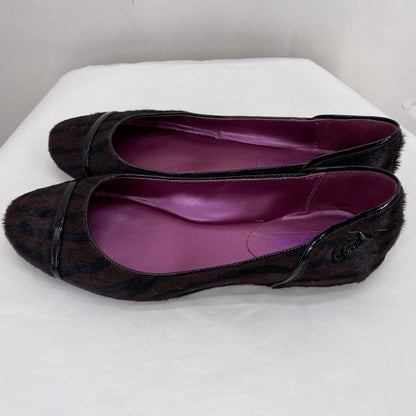 BROWN W Shoe Size 7 COACH Flats