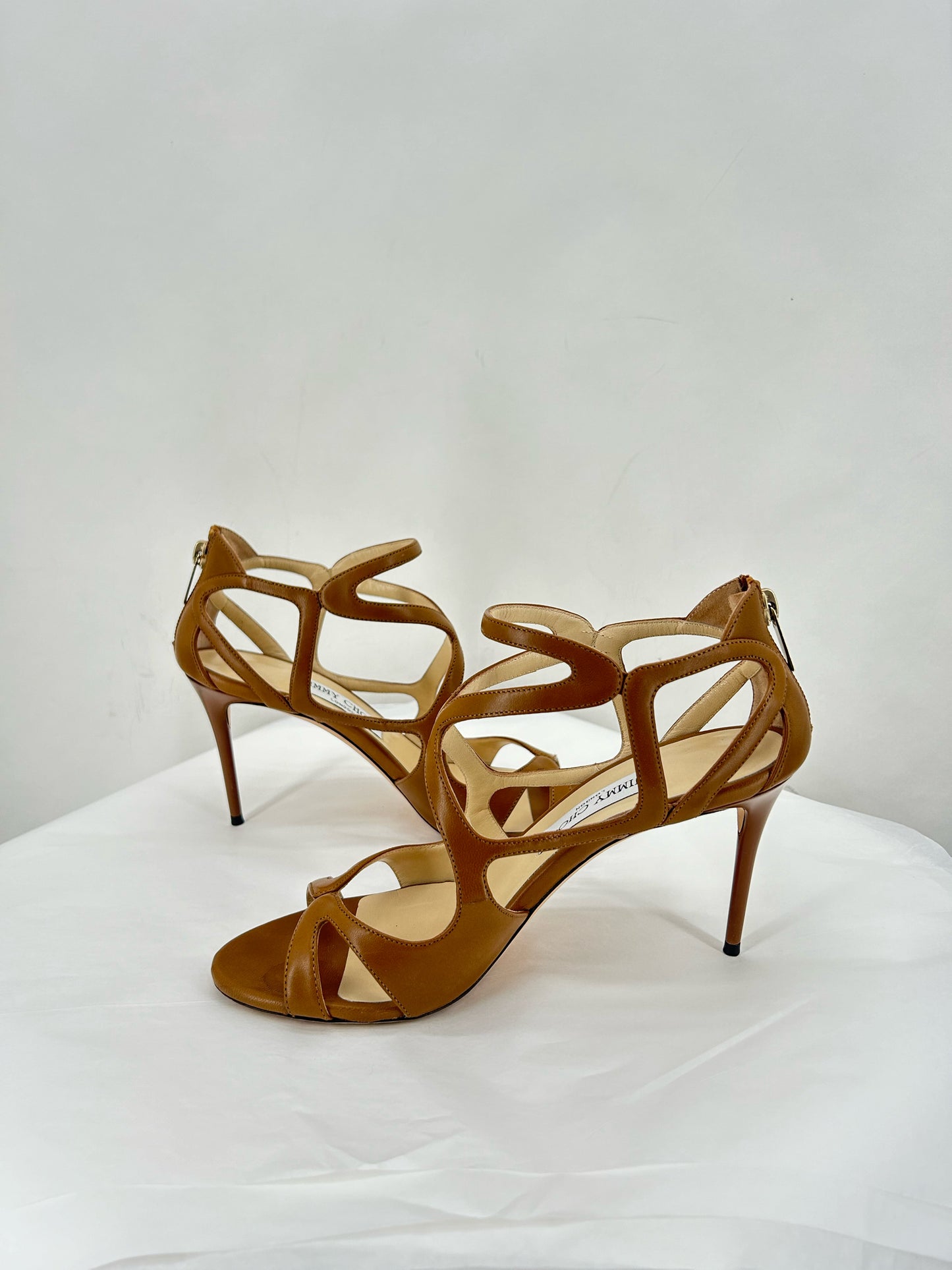 Tan W Shoe Size 38.5 JIMMY CHOO Heels