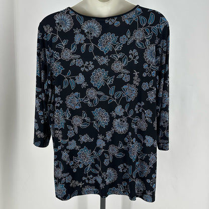 Size 2X RUBY RD FLOWERS Shirt