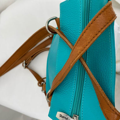 Aqua VALENTINA Leather Backpack