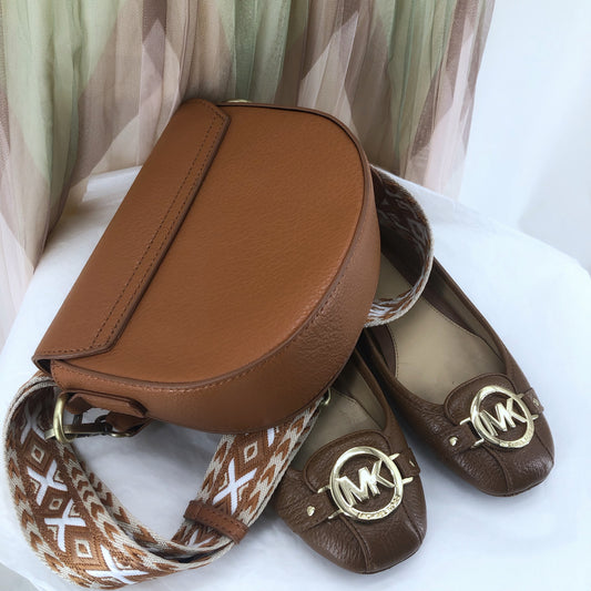 BROWN W Shoe Size 6.5 MICHAEL KORS Flats