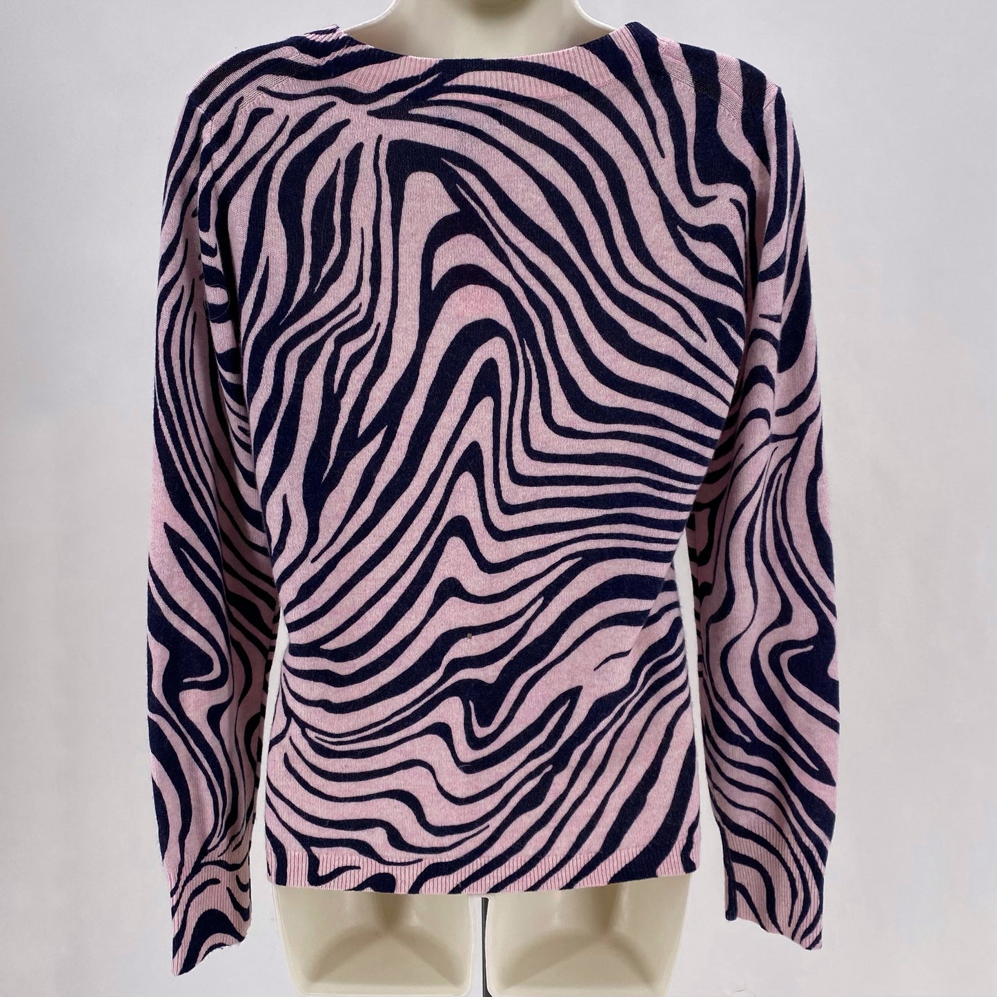 Size S J CREW Tiger Stripes Cashmere Sweater