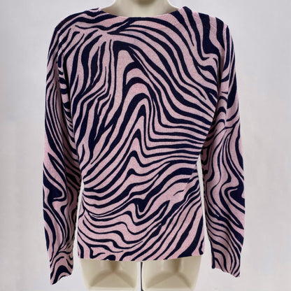 Size S J CREW Tiger Stripes Cashmere Sweater