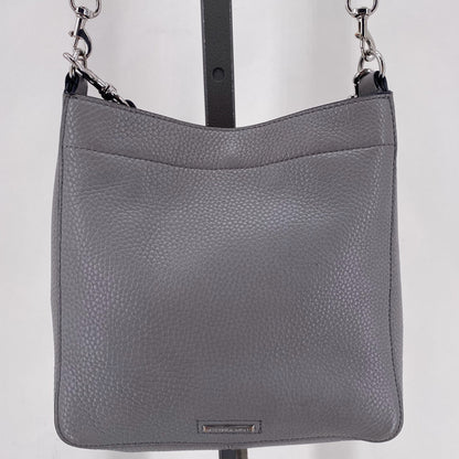 Gray Rebecca Minkoff Pebbeled Leather Cross-body