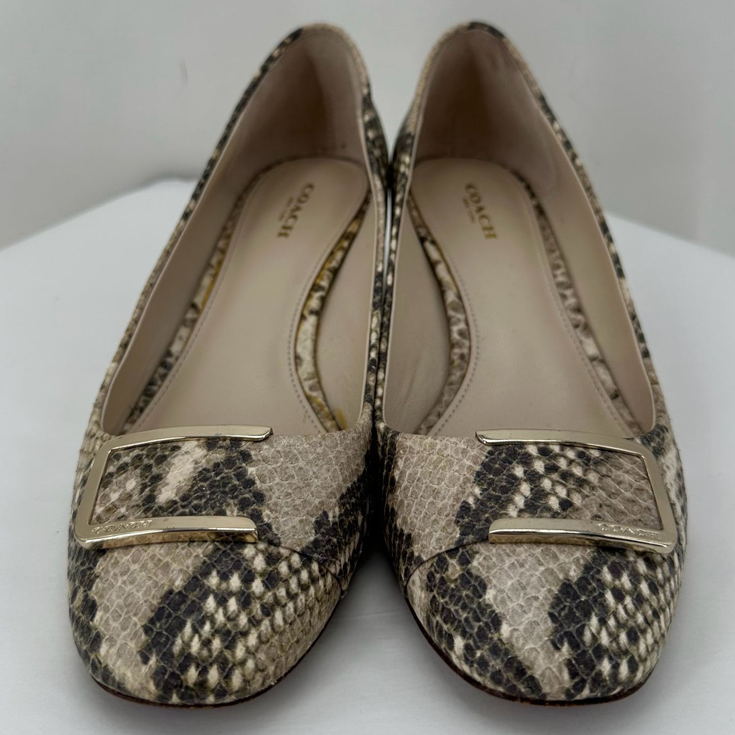 BROWN W Shoe Size 8 COACH Flats
