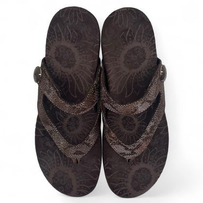 DARK BROWN W Shoe Size 9 ORTHOFEEL Sandals
