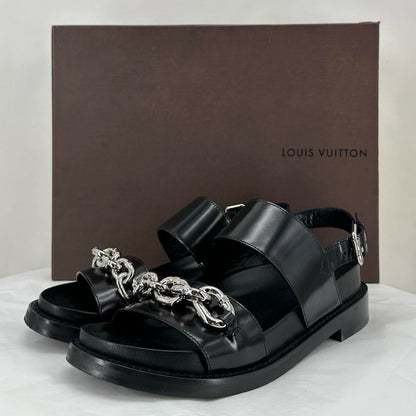 Black W Shoe Size 8.5 LOUIS VUITTON Sandals