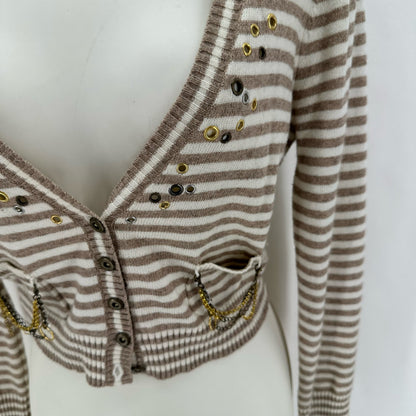 Size M Stripe Cardigan