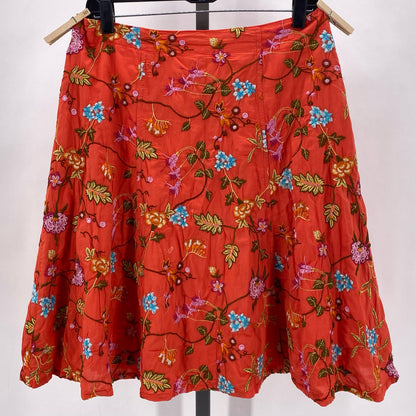 Size 8 JOHNNY WAS FLOWERS Skirt