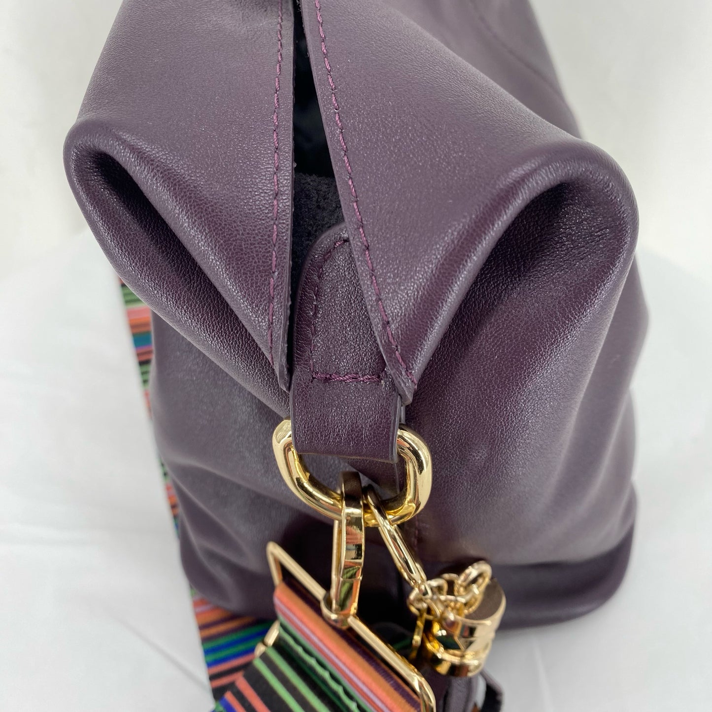 dark purple POM POM Cross-body