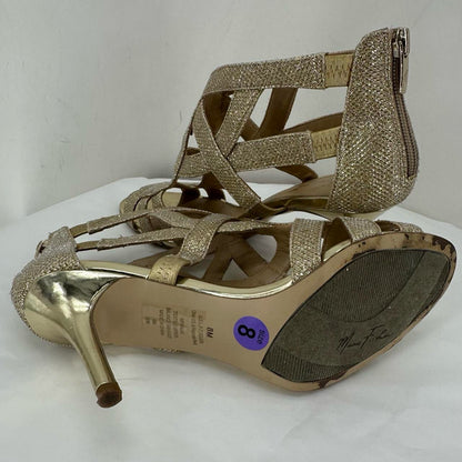 GOLD W Shoe Size 8 MARC FISHER Heels