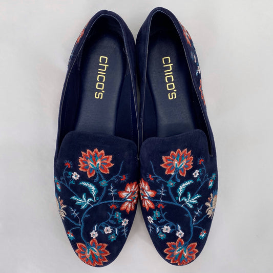 Navy W Shoe Size 8.5 CHICO'S Flats