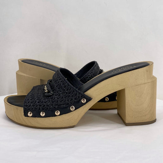 Black W Shoe Size 8 FRANCO SARTO Sandals