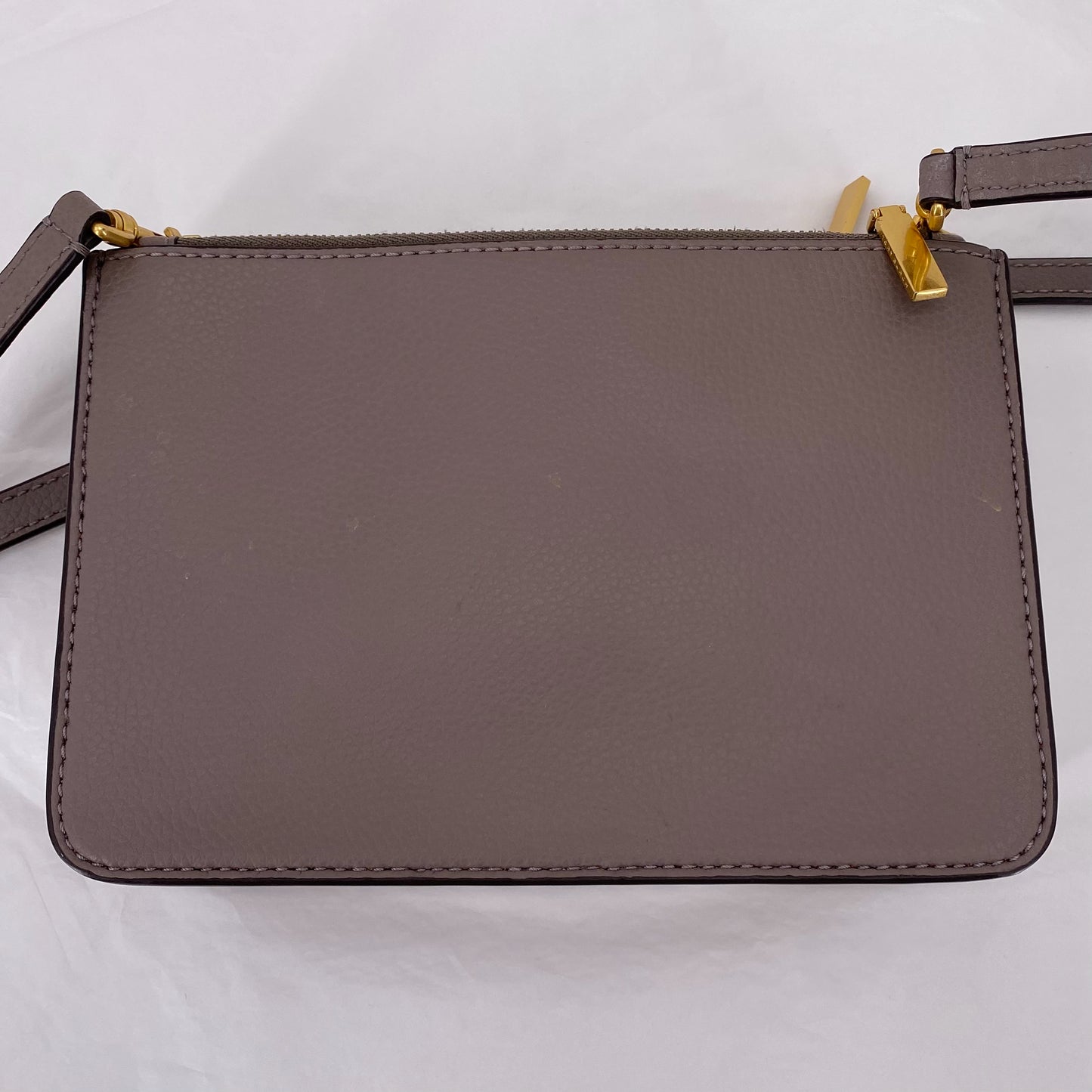 Beige TORY BURCH Leather Pebbeled Leather Cross-body