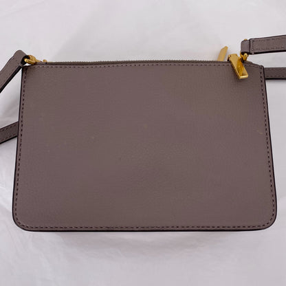 Beige TORY BURCH Leather Pebbeled Leather Cross-body