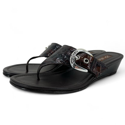 DARK BROWN W Shoe Size 7.5 BRIGHTON Sandals