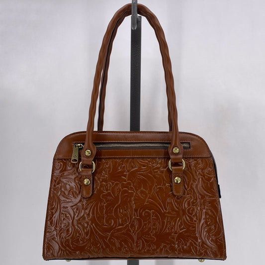 DARK TAN PATRICIA NASH Leather Shoulder Bag