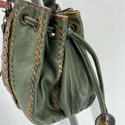 Green ISABELLA FIORE Leather Shoulder Bag