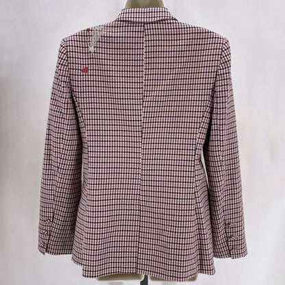 Size 6 CINQ A SEPT Plaid Blazer