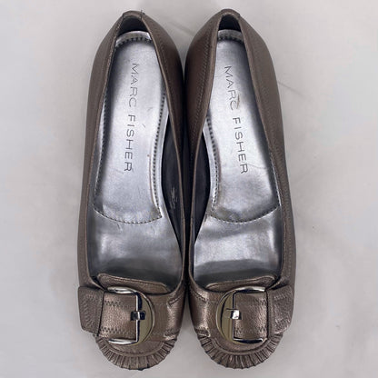 Silver W Shoe Size 7.5 MARC FISHER Flats