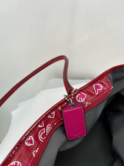 Red COACH Tote