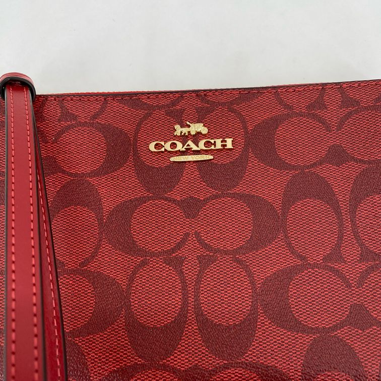 Red COACH Wristlet