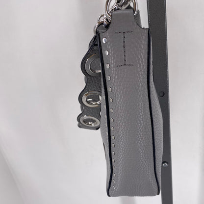 Gray Rebecca Minkoff Pebbeled Leather Cross-body