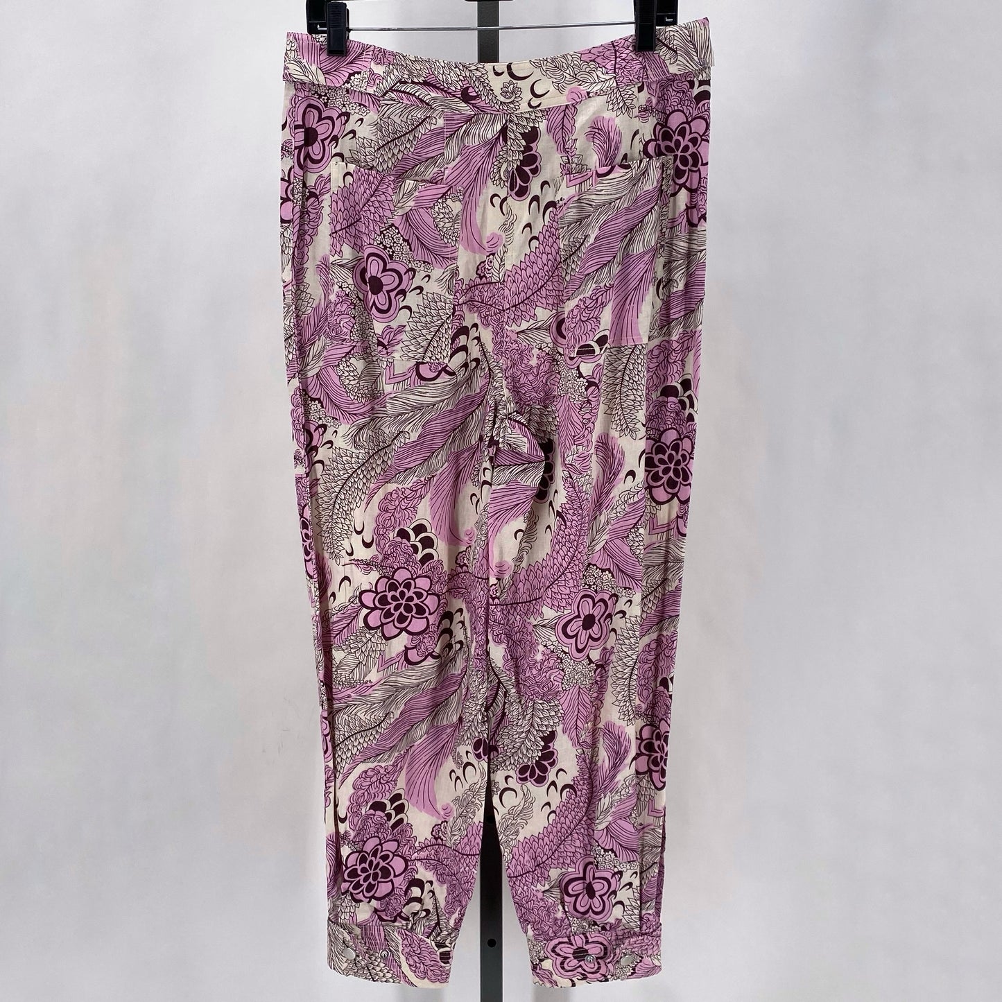 Size 10 DEREK LAM Floral Linen Pants