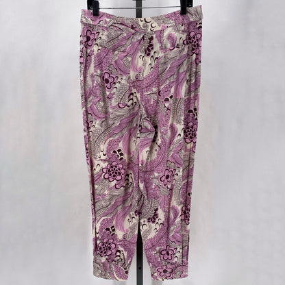 Size 10 DEREK LAM Floral Linen Pants