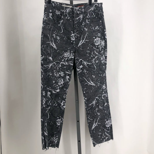 Size 10 PILCRO Denim Floral Pants
