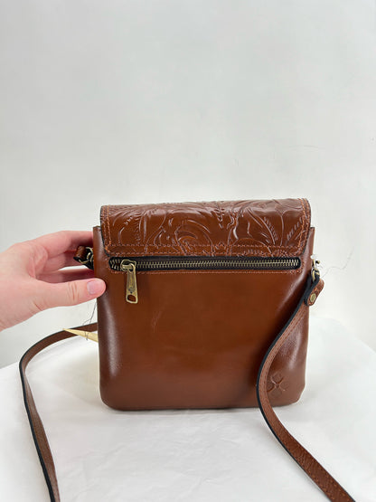 REDDISH BROWN PATRICIA NASH Leather Cross-body