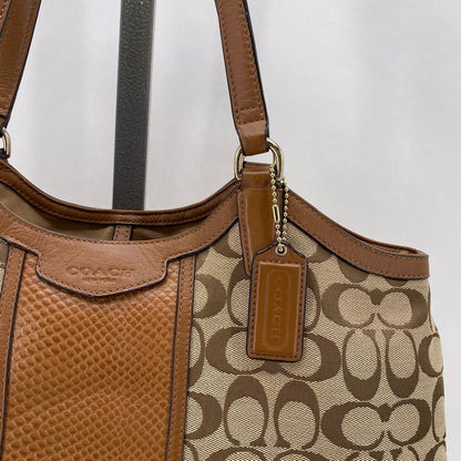 BROWN/TAN COACH Shoulder Bag