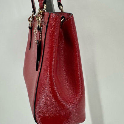 Red COACH Leather Satchel