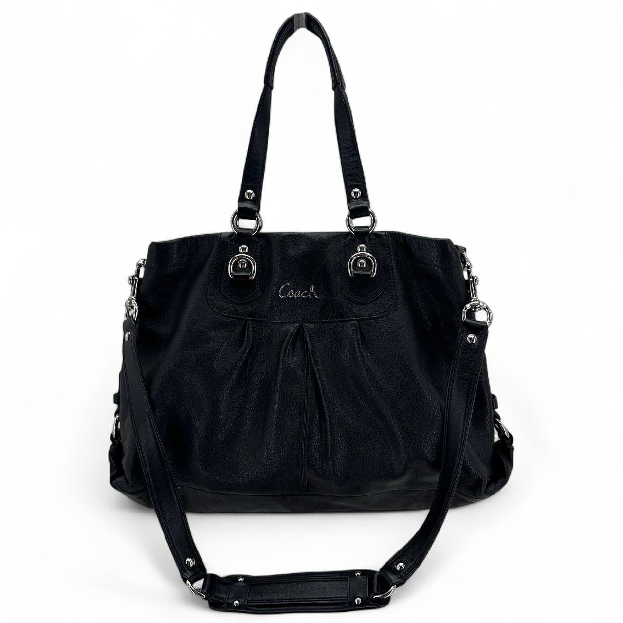 Black COACH Leather Shoulder Bag