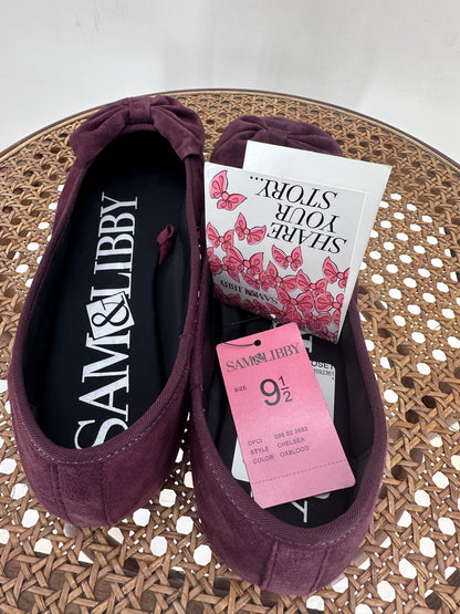 maroon W Shoe Size 9.5 SAM & LIBBY Flats