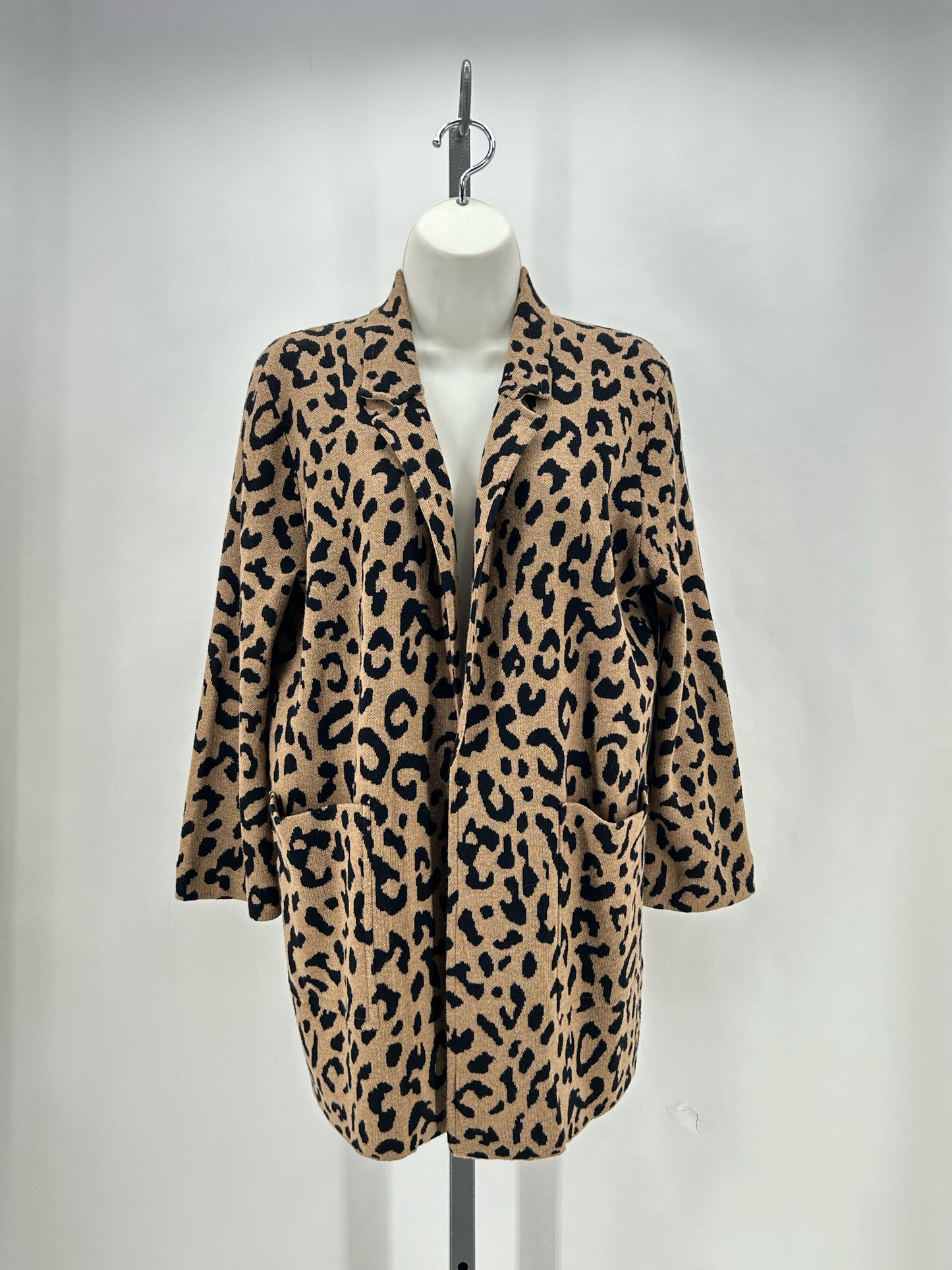 Size S J CREW Animal Print Cardigan