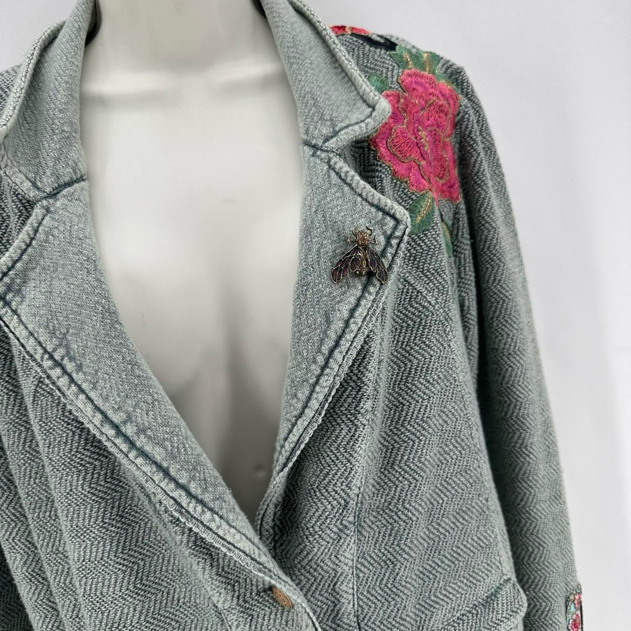 Size M ARATTA SILENT JOURNEY Chevron Blazer