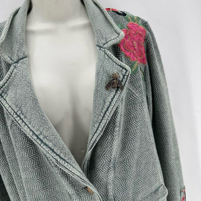 Size M ARATTA SILENT JOURNEY Chevron Blazer