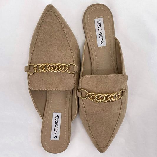 Tan W Shoe Size 9.5 STEVE MADDEN Mules