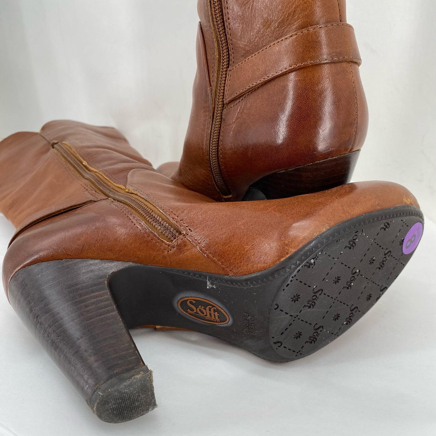 BROWN W Shoe Size 8 SOFFT Boots