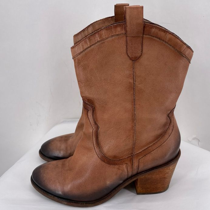 DARK TAN W Shoe Size 10.5 SAM EDDELMAN Boots