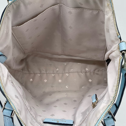 LT BLUE KATE SPADE Leather Pebbeled Leather Satchel