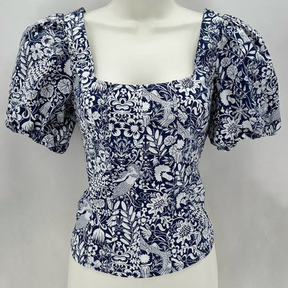 Size 2 J CREW Floral Shirt