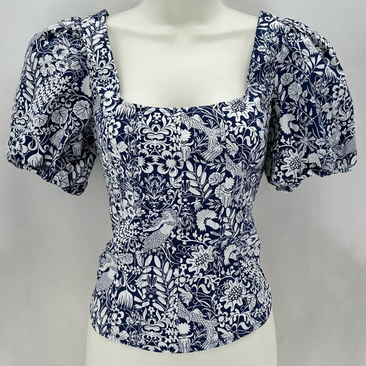 Size 2 J CREW Floral Shirt
