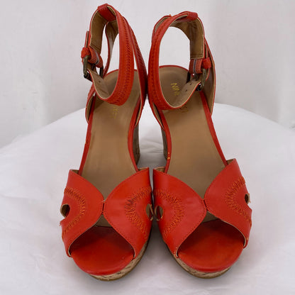 Orange-Red W Shoe Size 7 NINE WEST Wedge