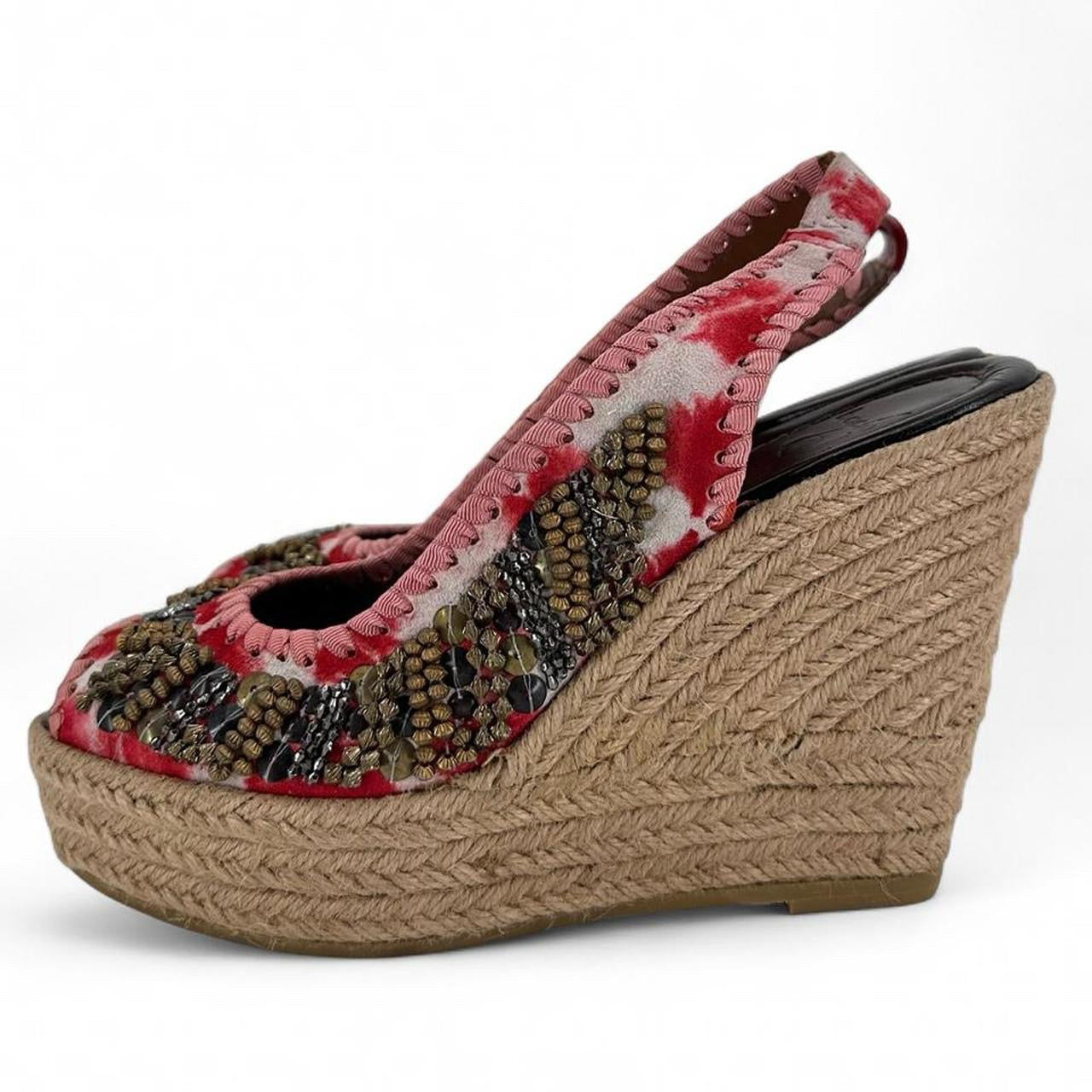 Red/White W Shoe Size 7.5 bacio 61 Wedge