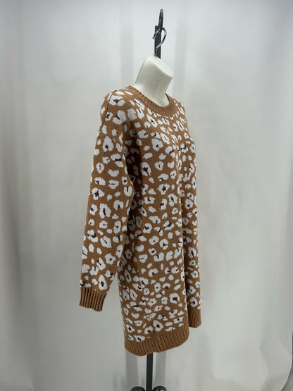 Size S LOFT Animal Print Sweater Dress