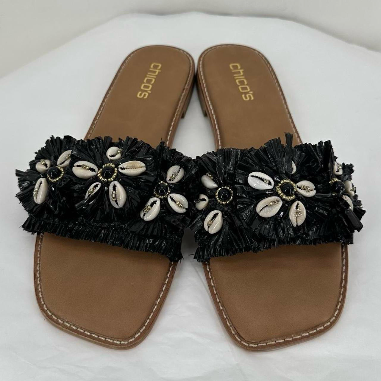 Black W Shoe Size 9 CHICO'S Sandals